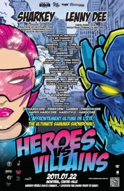 Flyer Heroes vs. Villains Feat. Lenny Dee & Sharkey Flyer Heroes vs. Villains Feat. Lenny Dee & Sharkey